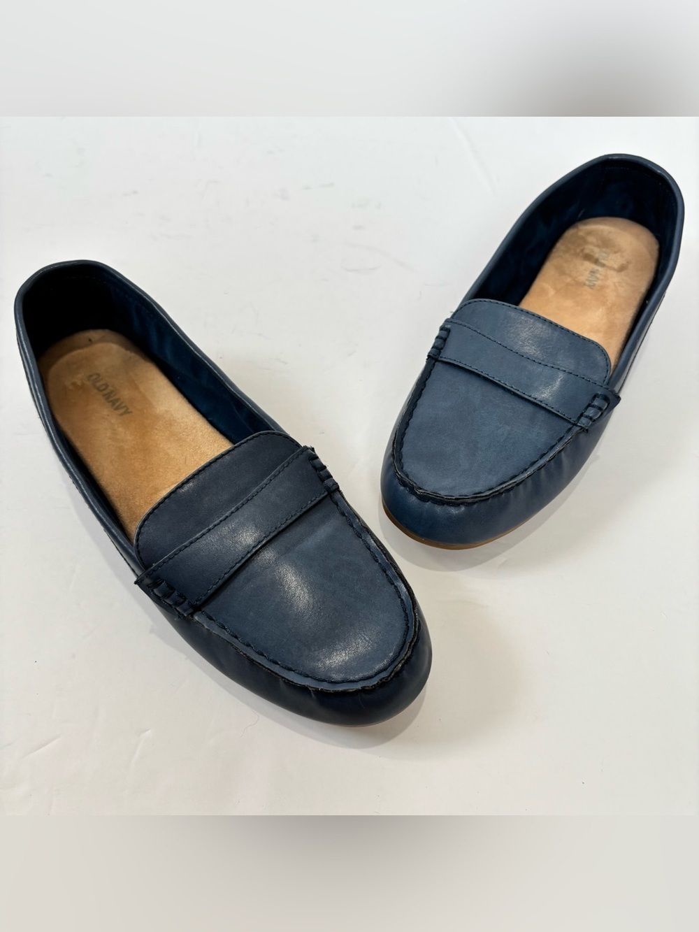 Old Navy Classic Blue Slip-On Lightweight Comfy Driving Flat Penny Loafer Size 9
